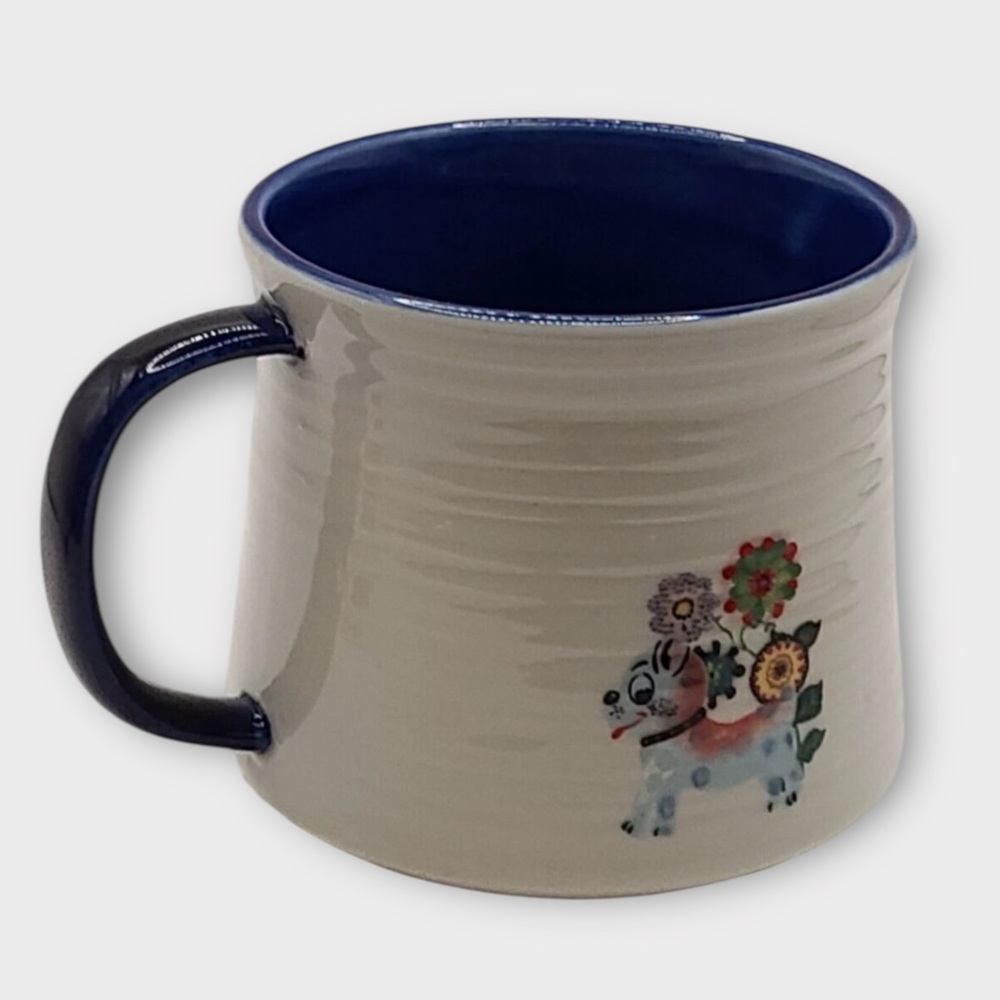 ANTHROPOLOGIE Nathalie Lete Floral Monogram Letter P Mug 20oz. - Picture 3 of 7